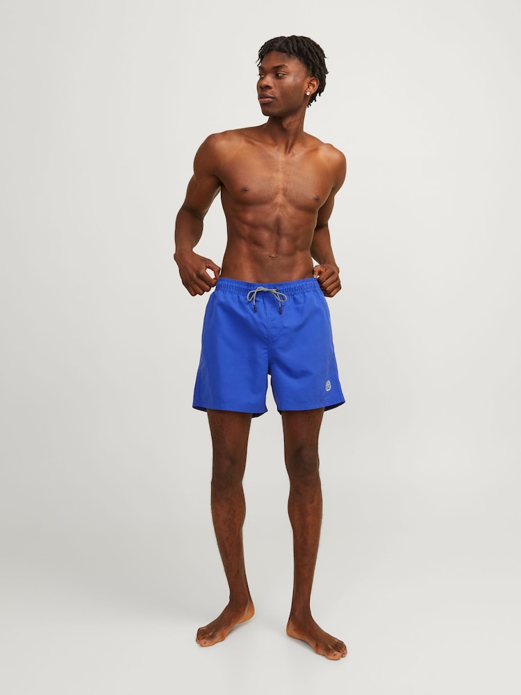 JACK & JONES Blue Swim Shorts With Contrast Lining - Image 1 of 6