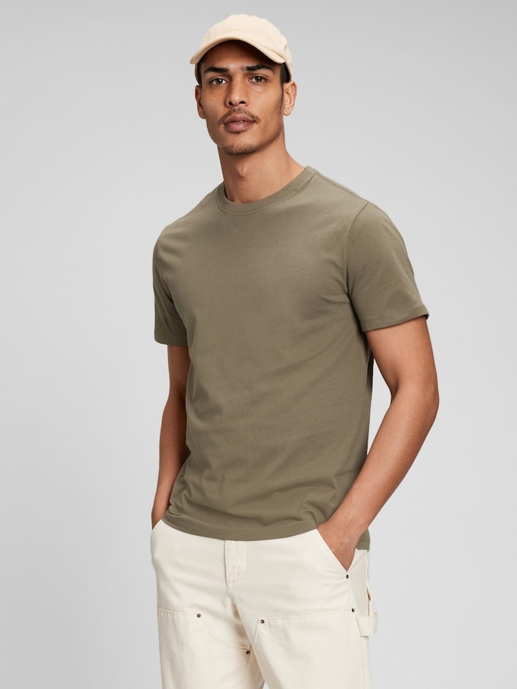 Gap Light Green Short Sleeve Everyday 100% Cotton Crew Neck T-Shirt - Image 1 of 4