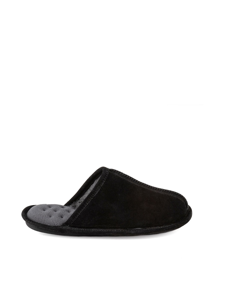 Negro - Pantuflas tipo chinelas de cuero auténtico para hombre Isotoner de Totes - Imagen 2 de 5 Negro - Pantuflas tipo chinelas de cuero auténtico para hombre Isotoner de Totes - Imagen 2 de 5