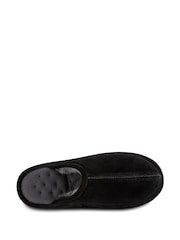 Totes Black Mens Isotoner Real Suede Mules Slippers - Image 4 of 5