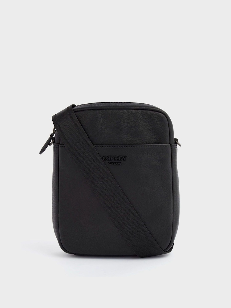 Osprey London The Onyx Square Leather Black Bag - Image 1 of 8