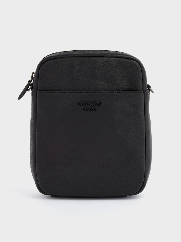 Osprey London The Onyx Square Leather Black Bag - Image 2 of 8
