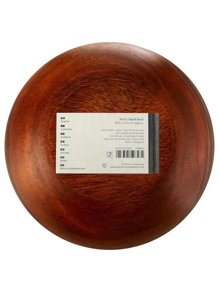 Interiors by Premier Natural Kora Fruit And Salad Bowl - Image 5 of 5 Interiors by Premier Natural Kora Fruit And Salad Bowl - Image 5 of 5