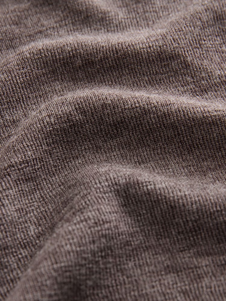 بني محايد - من Mole - 100% Merino Wool Premium High Roll Neck Knitted Jumper - صورة 7 من 7