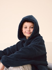 Navy Blue Fleece Hooded Blanket (3-16yrs) - Image 3 of 7