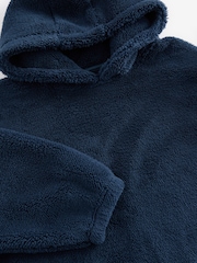 Navy Blue Fleece Hooded Blanket (3-16yrs) - Image 6 of 7