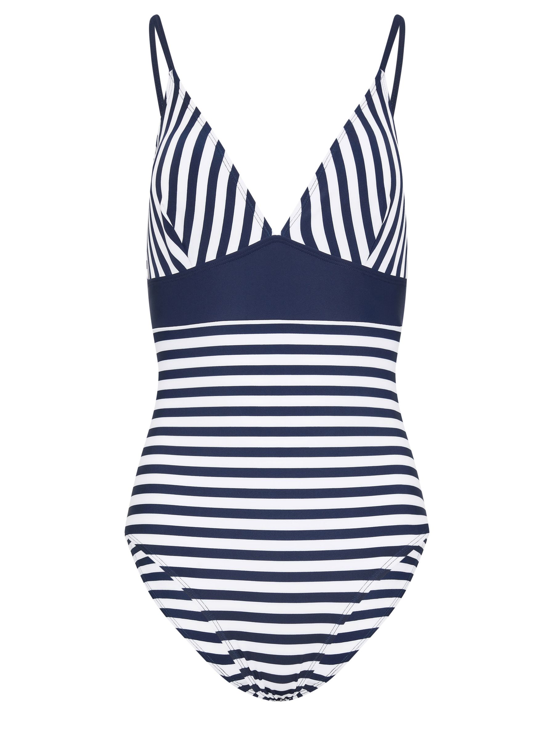 Buy Long Tall Sally Blue Stripe V-Neck Swimsuit from Next USA