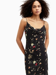 AllSaints Black Charlotte Kora Dress - Image 2 of 7