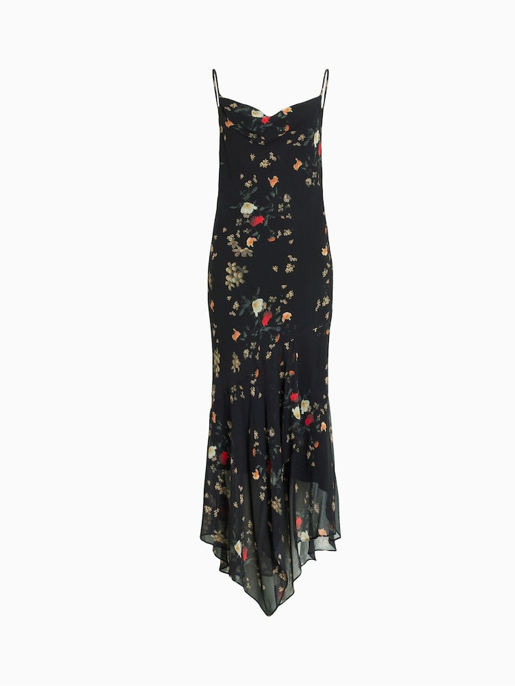 AllSaints Black Charlotte Kora Dress - Image 7 of 7