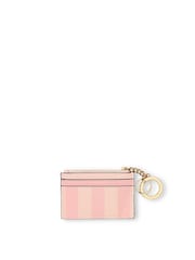 Victoria's Secret Iconic Stripe Pink Card Case Keyring - Image 2 of 3