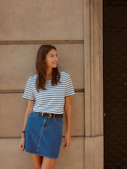 VERO MODA Blue Denim Mini Skirt - Image 1 of 3