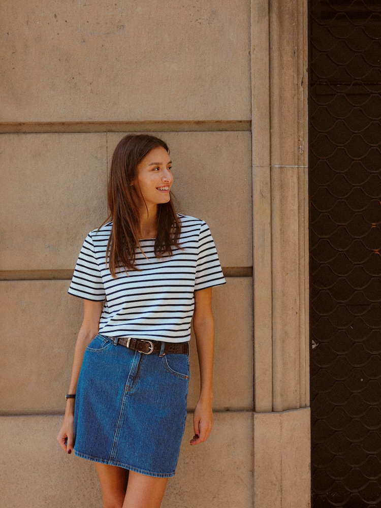 VERO MODA Blue Denim Mini Skirt - Image 1 of 3
