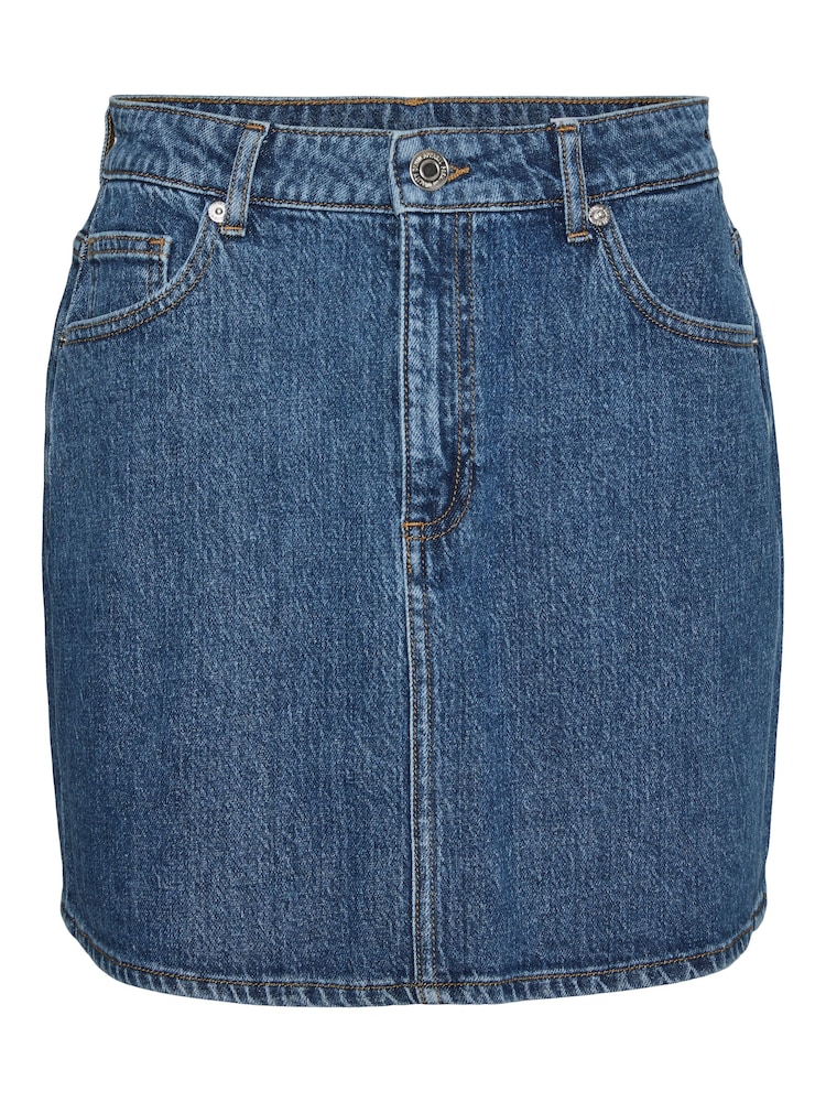 VERO MODA Blue Denim Mini Skirt - Image 2 of 3