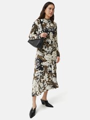Jigsaw Natural Floral Echo Ruched Dress - Image 5 of 6