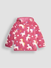 JoJo Maman Bébé Pink Unicorn Teddy Fleece - Image 1 of 3