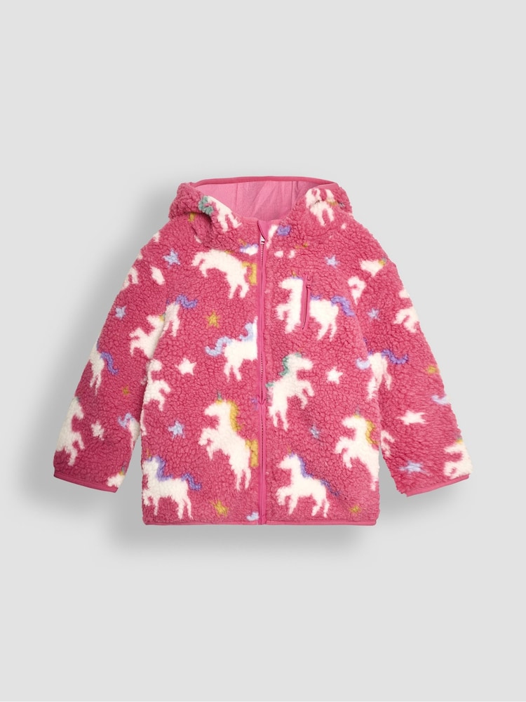 JoJo Maman Bébé Pink Unicorn Teddy Fleece - Image 1 of 3