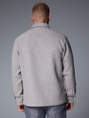 Light Grey Signature Wool Blend Shacket with Cashmere - Image 3 of 8