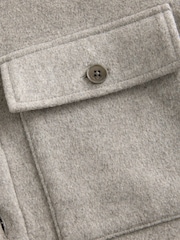 Light Grey Signature Wool Blend Shacket with Cashmere - Image 8 of 8