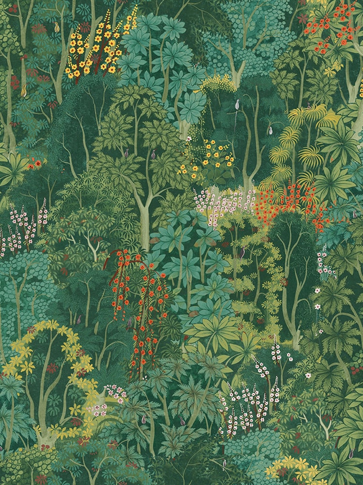 Graham & Brown Green New Eden Emerald Wallpaper Sample - Image 2 of 3
