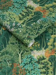 Graham & Brown Green New Eden Emerald Wallpaper Sample - Image 3 of 3