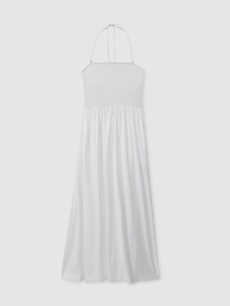 Reiss White Yara Removable Strap Jersey Beach Dress - Image 2 of 5