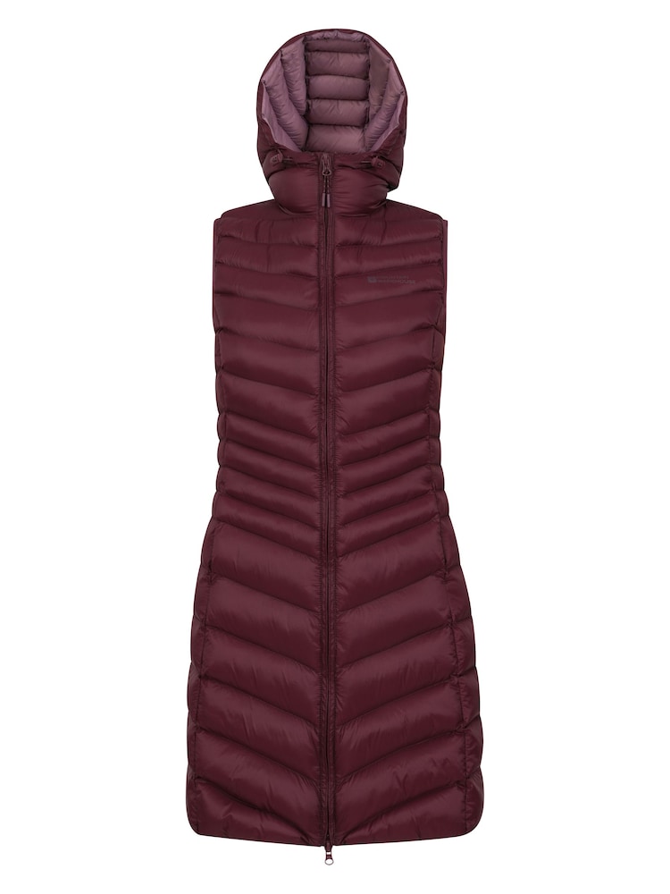 Mountain Warehouse Purple Womens Florence Long Padded Gilet - Image 1 of 4
