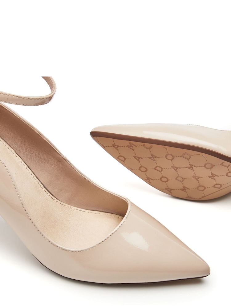 Natural - Pantofi cu decupaje și baretă la gleznă Moda In Pelle Natural Cristel - Imaginea 4 din 4