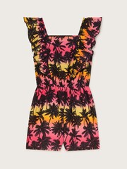 Monsoon Pink Ombre Palm Print Playsuit - Image 1 of 3