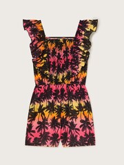 Monsoon Pink Ombre Palm Print Playsuit - Image 2 of 3