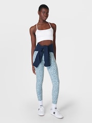 Sweaty Betty White/Silver Spirit Restored Seamless Yoga Bra - Image 3 of 7