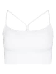 Sweaty Betty White/Silver Spirit Restored Seamless Yoga Bra - Image 7 of 7