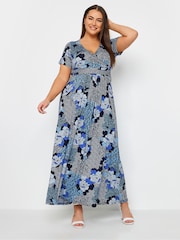 Blue Wrap Maxi Dress - Image 1 of 4