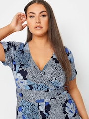 Blue Wrap Maxi Dress - Image 4 of 4