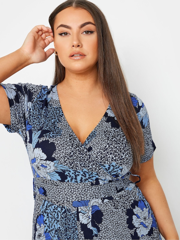 Blue Wrap Maxi Dress - Image 4 of 4