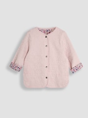 JoJo Maman Bébé Berry Butterfly Quilted Reversible Jacket - Image 2 of 4