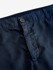 Navy Blue Slim fit Premium Linen Drawstring Trousers - Image 9 of 10