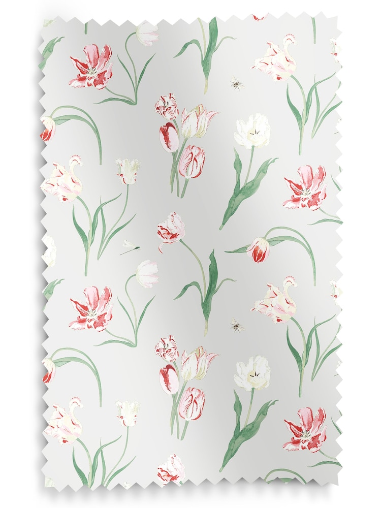 Sophie Allport Grey Tulip Made to Measure 100% Cotton Curtains - Image 4 of 6
