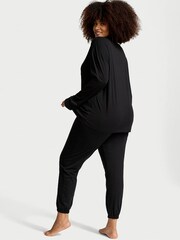 Victoria's Secret Black Cotton Long Pyjama Set - Image 2 of 4