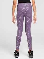 Nike Purple Raisin One Dri-FIT Shine Leggings - Image 2 of 5