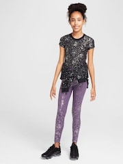 Nike Purple Raisin One Dri-FIT Shine Leggings - Image 3 of 5
