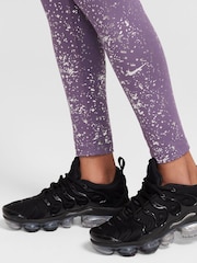Nike Purple Raisin One Dri-FIT Shine Leggings - Image 4 of 5