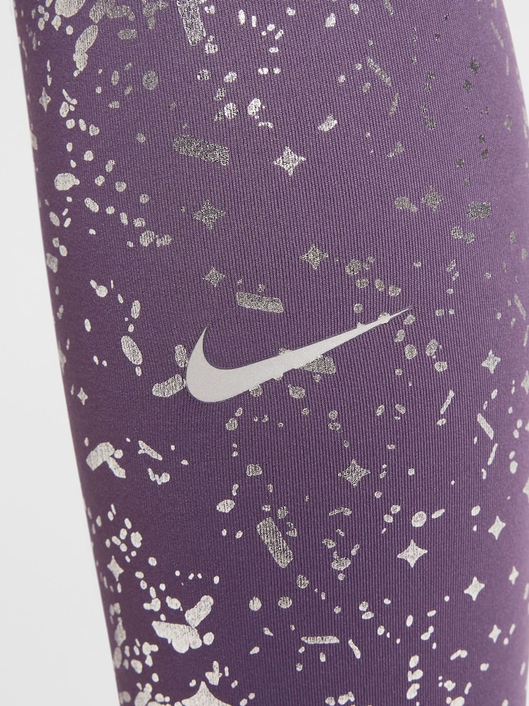 Nike Purple Raisin One Dri-FIT Shine Leggings - Image 5 of 5