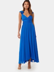 Forever New Blue Selena Petite Ruffle Maxi Dress - Image 1 of 4
