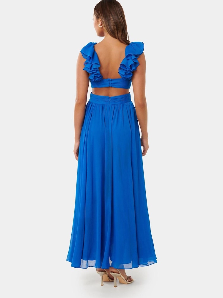 Forever New Blue Selena Petite Ruffle Maxi Dress - Image 2 of 4