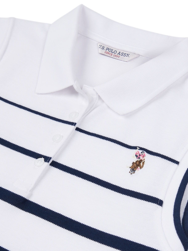 U.S. Polo Assn. Stripe Womens Sleeveless Polo Shirt - Imagen 7 de 7