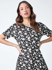 Roman Black Ditsy Print Pocket Detail Tunic - Image 2 of 5
