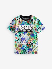 Green/Blue Licensed Sonic T-Shirt (3-16yrs) - Image 1 of 4