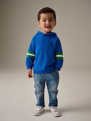 Cobalt Blue 100% Cotton Long Sleeve Soft Touch Hoodie (3mths-7yrs) - Image 2 of 8