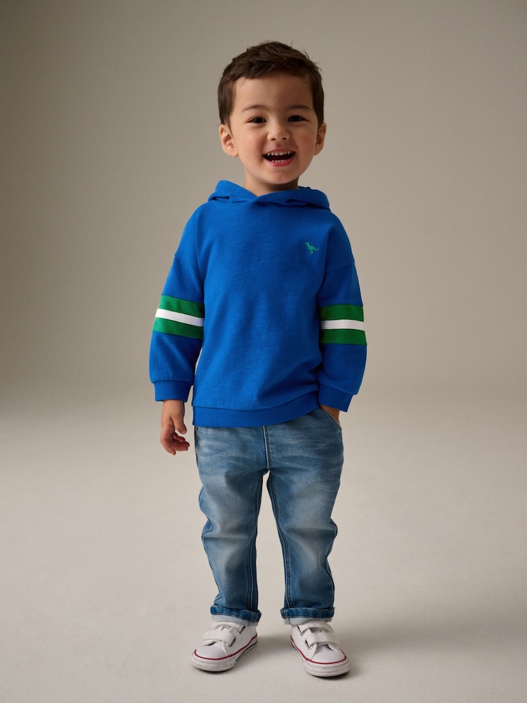 Cobalt Blue 100% Cotton Long Sleeve Soft Touch Hoodie (3mths-7yrs) - Image 2 of 8