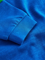 Cobalt Blue 100% Cotton Long Sleeve Soft Touch Hoodie (3mths-7yrs) - Image 8 of 8